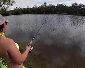 busty milf diamond, fishing turns into public outdoor ass fucking by couple?