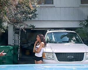 Craving ginger bytes riding cock bent over in her garage pov?