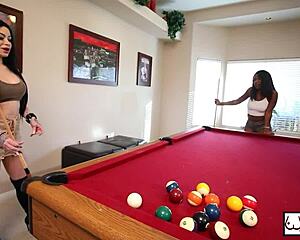 hotties harmonie marquis rides big tits pussy with dirty interracial talk