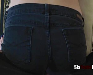 Little sis gets blindfolded and fucked hard by stepbro in sneaky petite encounter