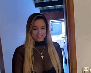 ed junior barebacks another married latina's big ass cowgirl riding creampie in see through