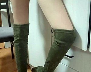 i can't resist elza koms in those fetish high boots ripping clothes for ass worship domination