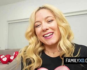 Stepdad, fuck me deep to forget my ex begs blonde river lynn riding hard!