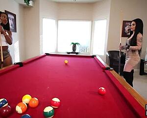 hotties harmonie marquis rides big tits pussy with dirty interracial talk