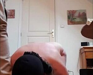 french slave humiliated chained spanked and fucked like a whore