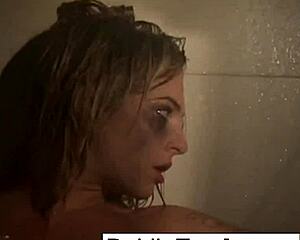 sexy blonde dahlia masturbates naughty in shower fingering pussy and tits