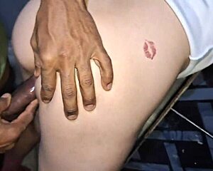 Hey wife flashes no panties at bar then gets pounded by hung stranger in bathroom 😈🍆💦