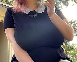 alt milf smokes big natural tits