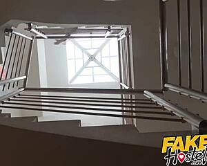 Freckled Blonde Teen's Big Natural Tits Jiggle in Rough Doggystyle Dorm Fuck