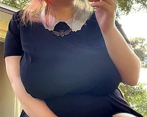 alt milf smokes big natural tits