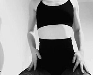 fishnet ass and feet tease you in black and white!