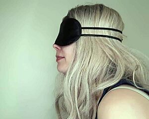 blindfolded friend's wife tricked sucks dick swallows cum