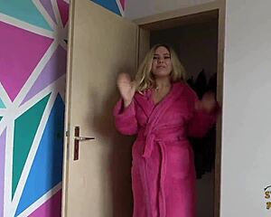 anjaamelia pops best friend's stepbrother cherry then takes his accidental creampie load?