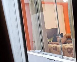 Colombian Neighbor BABE RIDES Her Boyfriend's COCK HARD in Secret Voyeur Fuck Under Skirt