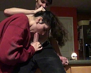 Arab Amateur MILF Slobbers on Fat Cock Sloppily