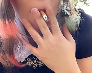 alt milf smokes big natural tits