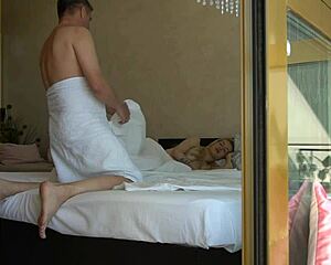 young tattooed blonde rides stepdad cowgirl and takes face fucking doggystyle!