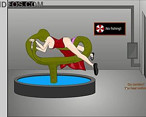 Ada Wong toys her pussy against the pink queen in a playful dildo duel