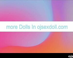 140cm silicone fuck doll with fake tits gets pussy pounded hard