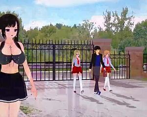 hyperbolic flower rides big cock to creampie in nature