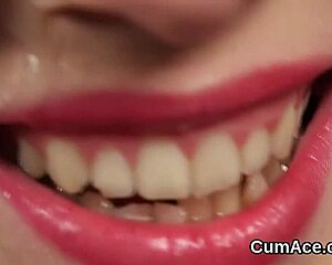 Wacky fuck doll takes facial cumshot then swallows every drop 💦😜👅