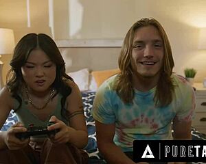 Stepbro Taunts Pervy Sis Lulu Chu Over Stepmom Nudes During Fuck