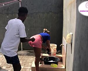 Why Does African Maid Chase That Huge Cock So Hard?