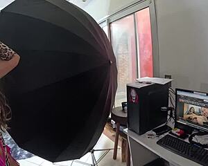 Cleo Cadillac's first time fisting juicy big clit pussy in mansion bath