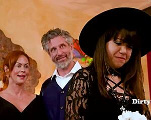 Pussyjuice floods the garage in wild Beetlejuice group ride parody