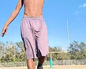 Isn't this athletic black daddy workout hot?