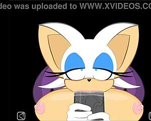 Hey Shadow, Rouge just interrupted your game to suck that massive cock... secret scene unlocked!