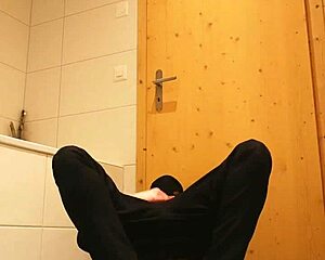 guy strokes off in tight business suit on webcam