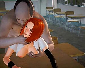 what happens when teacher corners anime student in empty classroom?