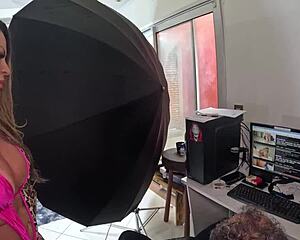 Cleo Cadillac's first time fisting juicy big clit pussy in mansion bath