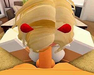 Nasty Roblox boy destroys girl's pussy and throat. Hear those wild sounds!