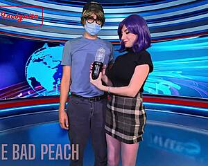 presentadora tries vibrating sex toy live on infomercial 😍 the bad peach revolvex trailer with juicy cowgirl cum tits!