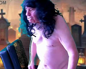 Agarabas and Olpr dance lick balls ride monster cocks in shaved pussy ass outdoor Halloween voyeur handjob blowjob cumshot preview