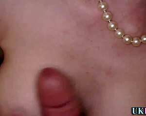 this classy mature beauty drops to knees sucking hard cock with teen