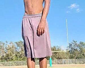 Isn't this athletic black daddy workout hot?