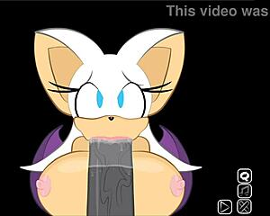 Hey Shadow, Rouge just interrupted your game to suck that massive cock... secret scene unlocked!