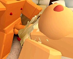 Nasty Roblox boy destroys girl's pussy and throat. Hear those wild sounds!
