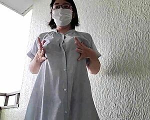 A chubby married Japanese bride masturbates wildly outdoors full movie