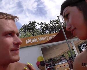 Young Coquette Craves Anal Sex for Cash Bent Over Outdoor Pound