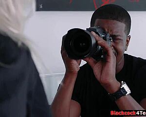 Sexy Model Deepthroats Massive BBC Bent Over During Wild Photoshoot Pound!