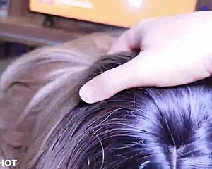 Young Brazilian Braces Girl Sucks Old Man's Cock Raw No Condom