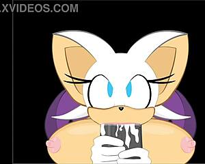 Hey Shadow, Rouge just interrupted your game to suck that massive cock... secret scene unlocked!