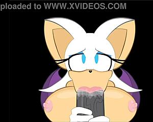 Hey Shadow, Rouge just interrupted your game to suck that massive cock... secret scene unlocked!