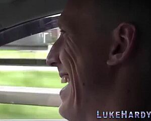 Busty Inked Brit Glasses Girl Sucks Monster Cock Then Fucks Hardcore