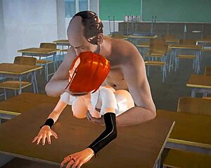 what happens when teacher corners anime student in empty classroom?