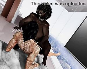 jamia honeybunch's fat ass takes white cock in interracial fuck game